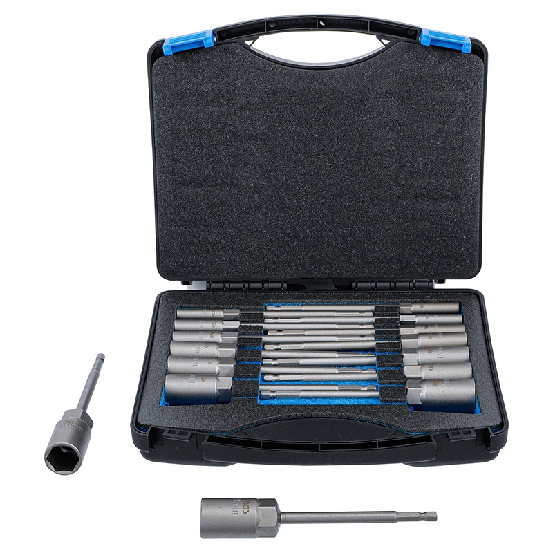 Set 15 chei tubulare extra lungi 5.5 - 19 mm pentru masini de gaurit, 1/4"