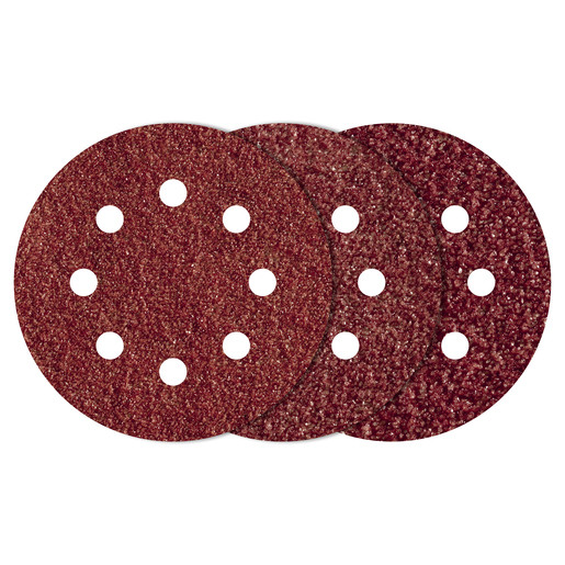 Set 15 foi abrazive Wolfcraft 8401000, prindere velcro, pentru lemn, D 125 mm, P60/80/120