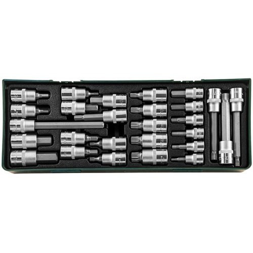 Set 27 piese cap cheie tubulara Jonnesway 1/2"-3/8"
