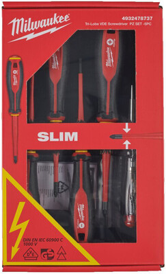 Set 5 buc. surubelnițe Tri-Lobe VDE (PZ1 / PZ2 / SL3 / SL4 și tester de tensiune)