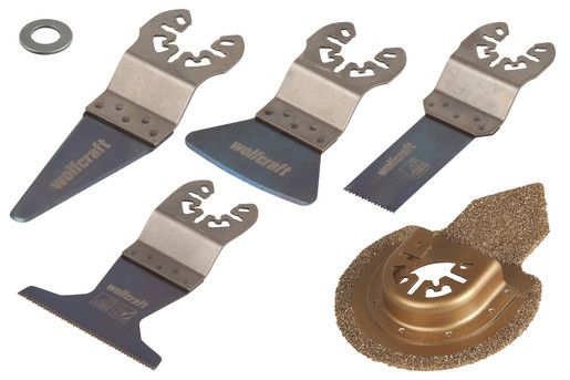 Set 5 panze Wolfcraft 3962000, confectionate din metal HCS, HM si BiM