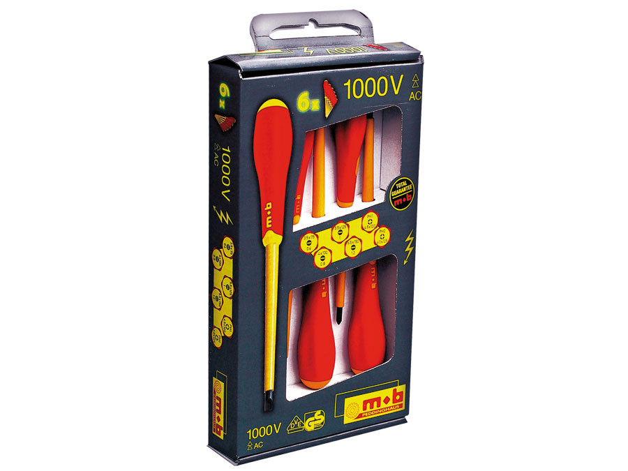 Set 6 surubelnite MOB VDE 1000 V pentru electricieni - Set 2×PZ