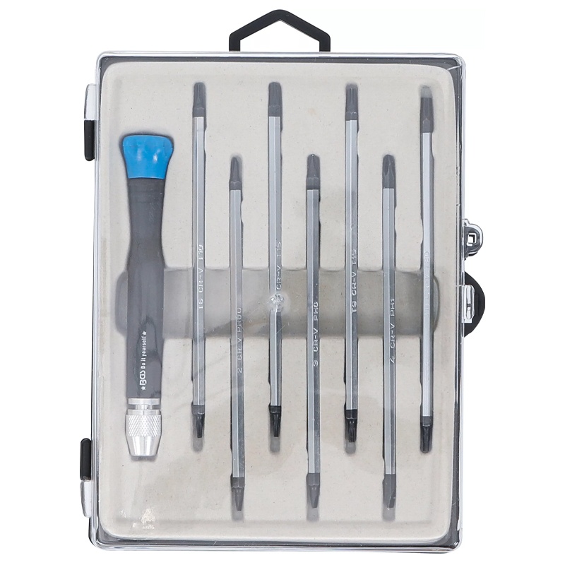 Set 8 piese pentru electronisti, 7 varfuri duble + maner