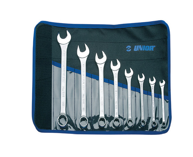 Set de 8 chei combinate Unior scurte in husa 8 - 22 mm