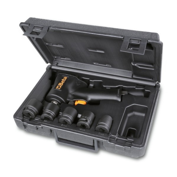 Set pistol pneumatic si 5 tubulare de impact, in cutie de plastic, 1927XM/K5