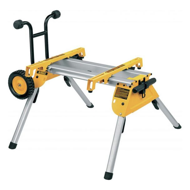 Stand ultra-profesional pentru ferastraiele circulare de masa DeWalt DE7400, cu roti pentru transport