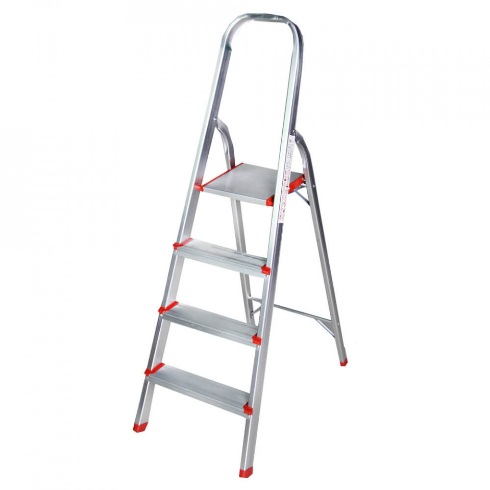 STR0104 Scara aluminiu 4 trepte, 132cm pentru interior