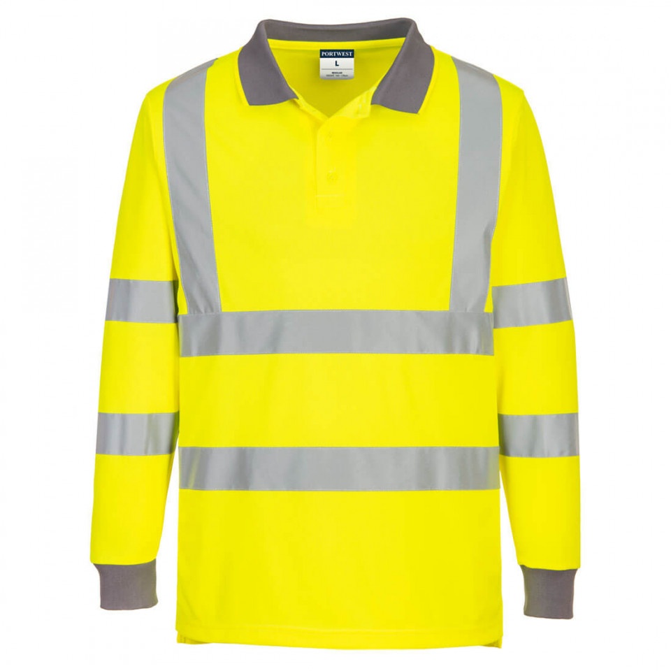Tricou polo Eco Hi-Vis L/S (pachet de 6) EC11