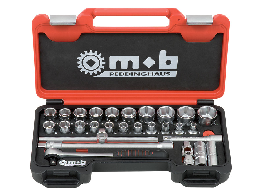 Trusa 22 scule MOB Fusion Box Mediu TCCT28P×1/2” capete/accesorii SH - 405×225×60, 8-32 mm