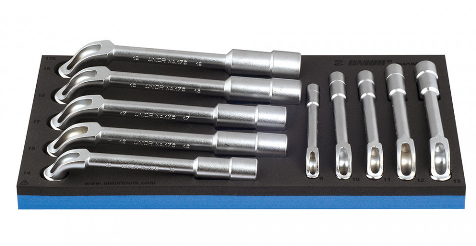 964/18ASOS Set de capete cu chei inelare dublu cotite in modul SOS / 10 piese - 621073 - 8-19 mm