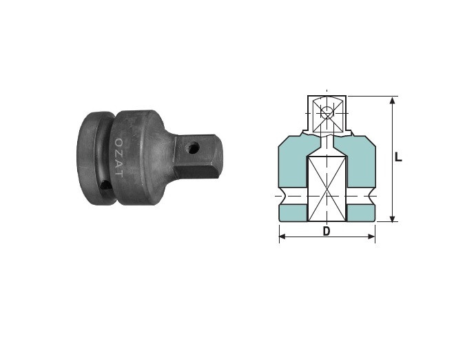 Adaptor de impact mama-tata 2.1/2" 2 1/2"