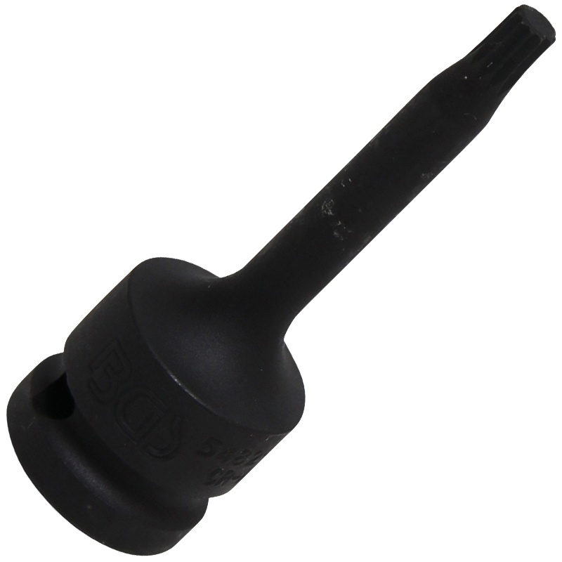 Cap cheie tubulara 1/2" de impact cu varf XZN, M6 x 75 mm, BGS