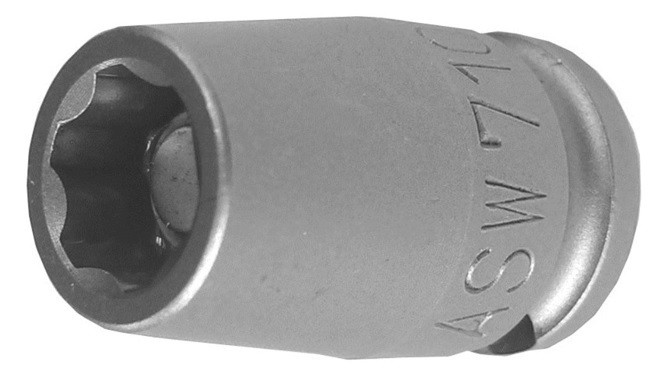 Cap cheie tubulara de impact scurta ASW 3/8" cu profil de protectie 11mm L32mm