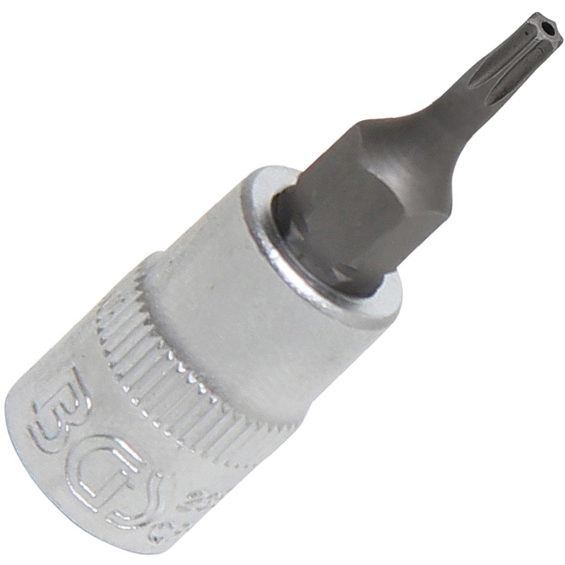 Capat cheie tubulara 1/4" cu varf Torx cu gaura, TT9