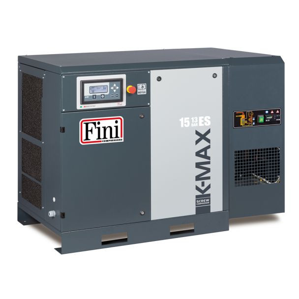 Compresor cu surub Fini K-MAX 15-13 ES, 15 kW, 13 bar, 1550 l/min, cu uscator