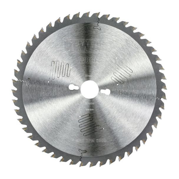 Disc Dewalt DT4324 pentru fierastrau circular, D 260x30x2.6 mm, 48 dinti, pentru taiere universala, seria Extreme