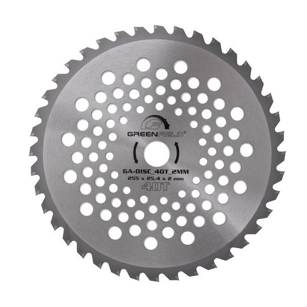 Disc din otel/vidia Greenfield GA-DISC_40T_2MM, cu 40 de dinti, 255xø25.4x2.0 mm