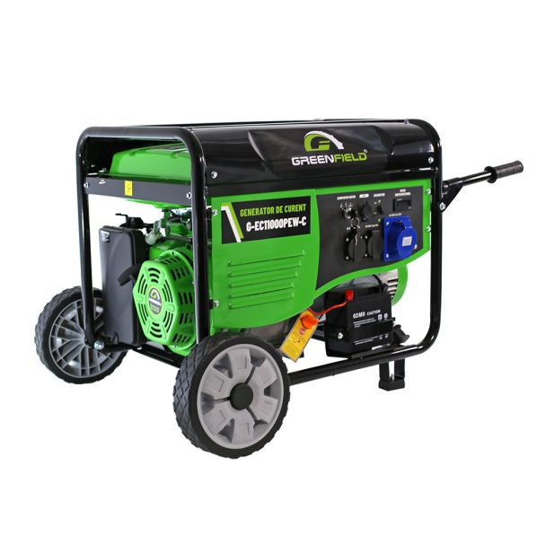 Generator de curent pe benzina Greenfield G-EC11000PEW-C, portabil, 230V, 9.2 kVA, 9.2 kW, pornire electrica