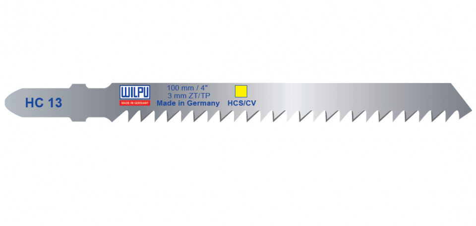 HG 13 Panza HCS/CV pentru fierastrau vertical, prindere T, pentru lemn / 100 bucati, DIM 100 x 9.8 x 1.27 mm