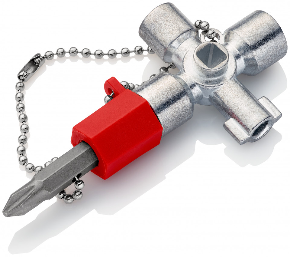 KNIPEX 00 11 02 cheie pentru tablou electric pentru tablouri de comandă şi sisteme de închidere uzuale 44 mm 3-9 mm