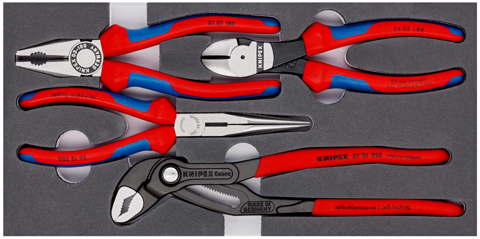 KNIPEX 00 20 01 V15 Set de clești în suport de spumă