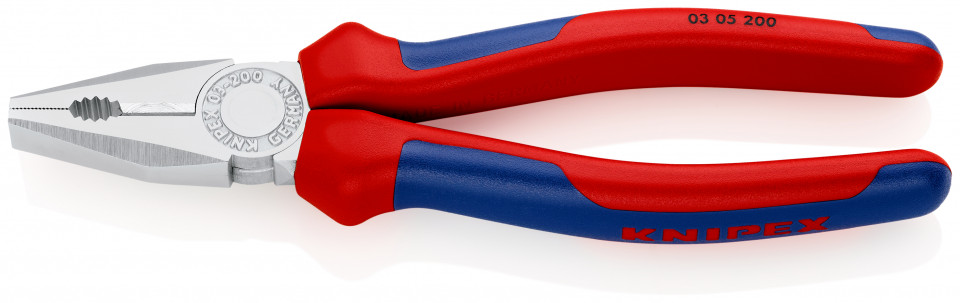 KNIPEX 03 05 200 Patent combinat cu manşoane multicomponent cromat 200 mm