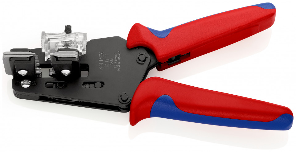 KNIPEX 12 12 11 clește de precizie dezizolator cu cuţite profilate cu manşoane multicomponent brunat 195 mm