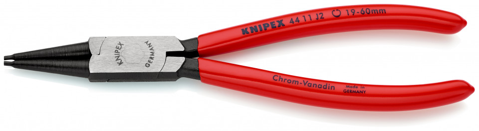 KNIPEX 44 11 J2 clește pentru inele de siguranță pentru inele interioare cu alezaje acoperite cu plastic vopsit negru 180 mm