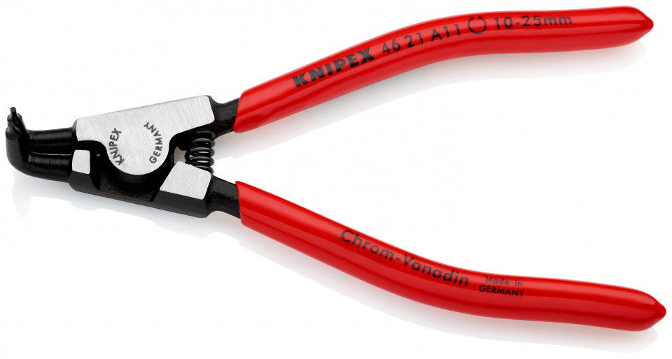 KNIPEX 46 21 A11 clește pentru inele de siguranță pentru inele exterioare pe axuri acoperite cu plastic vopsit negru 125 mm