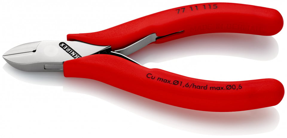 KNIPEX 77 11 115 Șfic pentru instalații electronice acoperit cu material plastic aderent 115 mm