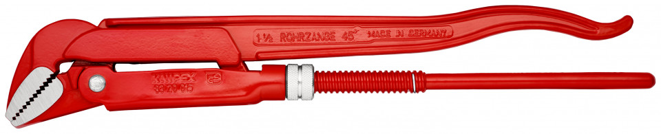 KNIPEX 83 20 015 clește pentru țevi la 45° vopsit electrostatic în roșu 430 mm