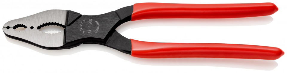 KNIPEX 84 11 200 Clește cu cioc conic înclinat, pentru vehicule acoperite cu plastic vopsit negru 200 mm