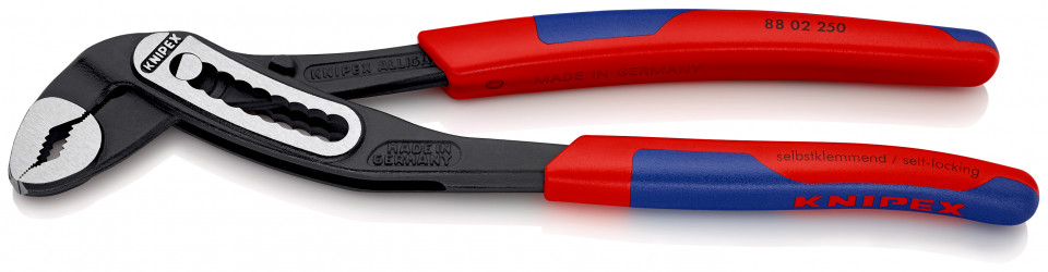 KNIPEX 88 02 250 Alligator® Cleşte pentru pompe de apă cu manşoane suple, multicomponent vopsit negru 250 mm