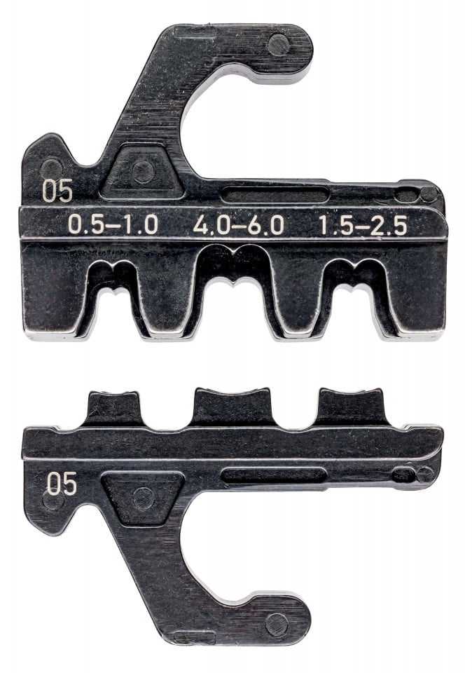 KNIPEX 97 39 05 adaos de sertizare pentru fişe deschise, neizolate (4,8 + 6,3 mm lăţime fişă)