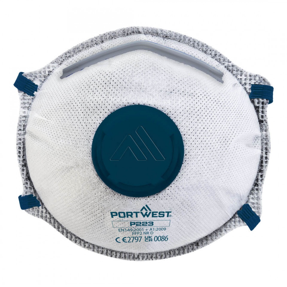 Masca de Protectie Respiratorie Dolomita Carbon FFP2, pachet 10 buc, culoare Alb P223