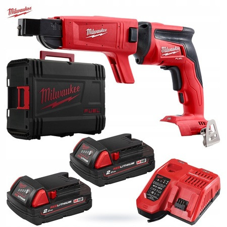 Masina de insurubat pentru gips carton Milwaukee FUEL M18 FSGC-202X, livrata cu acumulatori, valiza