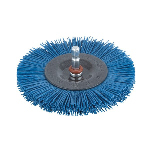 Perie Wolfcraft 2727000, tip disc, nylon albastru, D 100 mm, tija hexagonala 1/4"