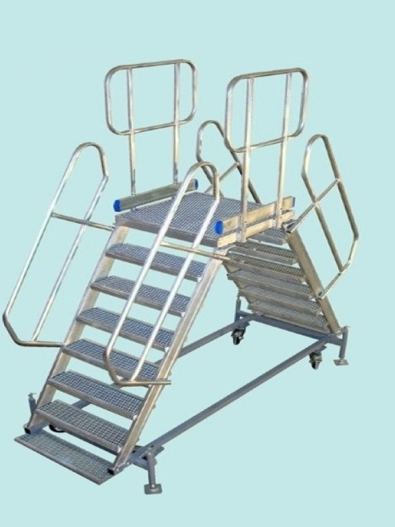Platforma mobila RARIS, aluminiu, 45°, dubla, Gmax = 200 kg, tip PN45D