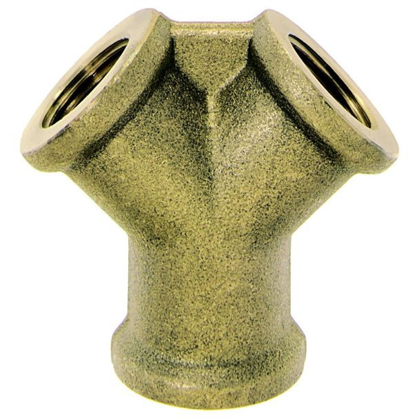 Racord cu trei cai Ludecke DWS_38, alama, DN 15, 3 x G 3/8" filet interior