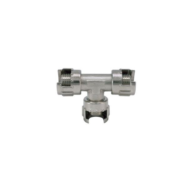 Racord T cu 3 piulite cu degajare filet 1/4" Omg 22E_1/4
