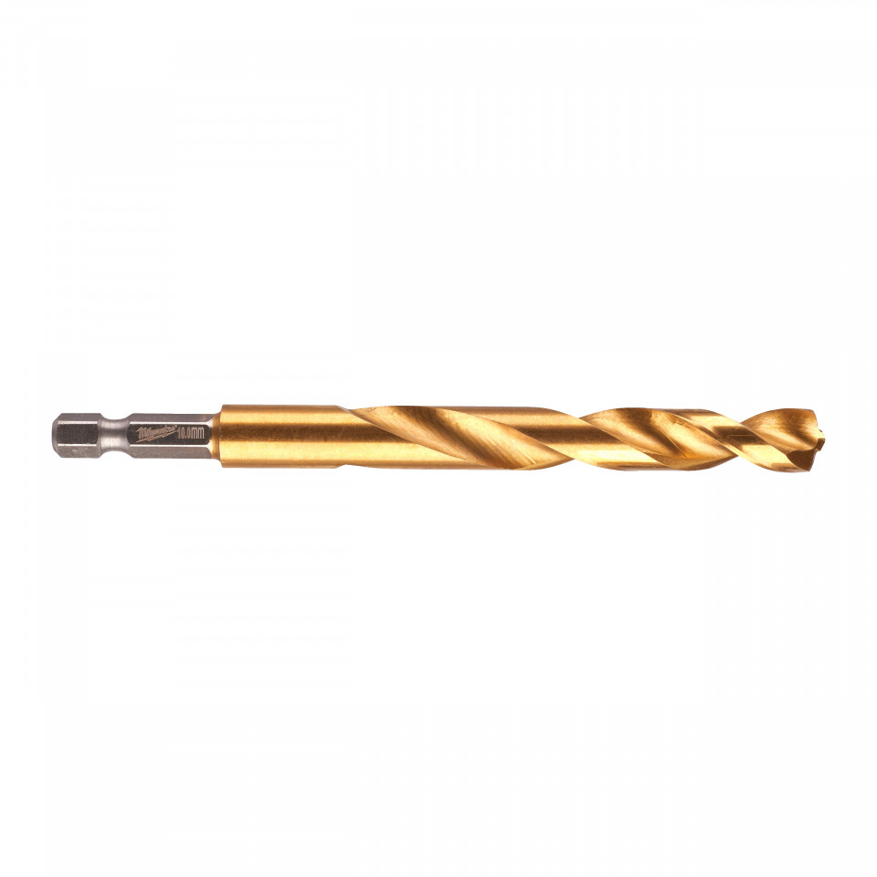 RED HEX - Burghie SHOCKWAVE™ HSS-Ground Titan pentru metal Milwaukee Ø 10x76x120 mm - blister 1 buc