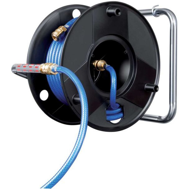 Rola cu furtun pentru aer comprimat Brennenstuhl 1127030, 20 m, 15 bari, sistem antirasucire