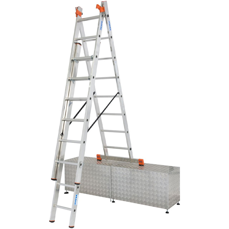 Scara multifunctionala cu functie de egalizare din aluminiu Monto "Tribilo", 3x8 trepte
