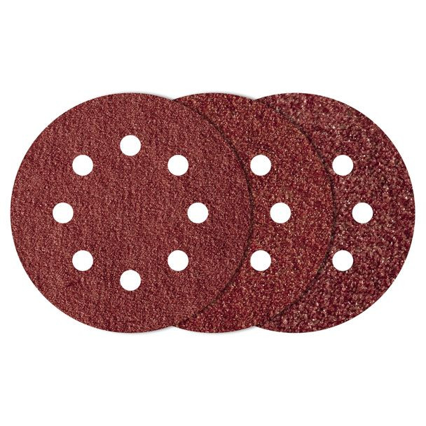 Set 25 foi abrazive Wolfcraft 2267100, prindere velcro, pentru lemn, D 115 mm, P80/120/240
