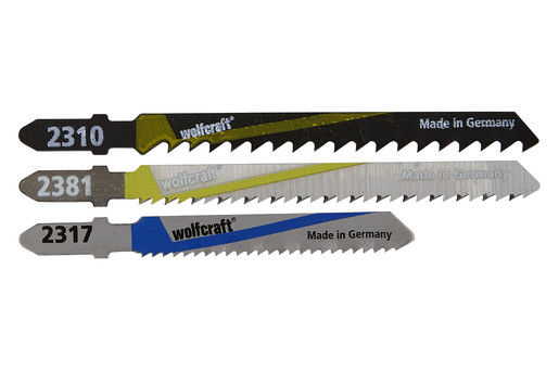 Set 3 panze pentru fierastrau pendular HCS, pentru incepatori Wolfcraft 2685000, prindere in T, adancime taieri: 30 / 50 / 3 - 6 mm