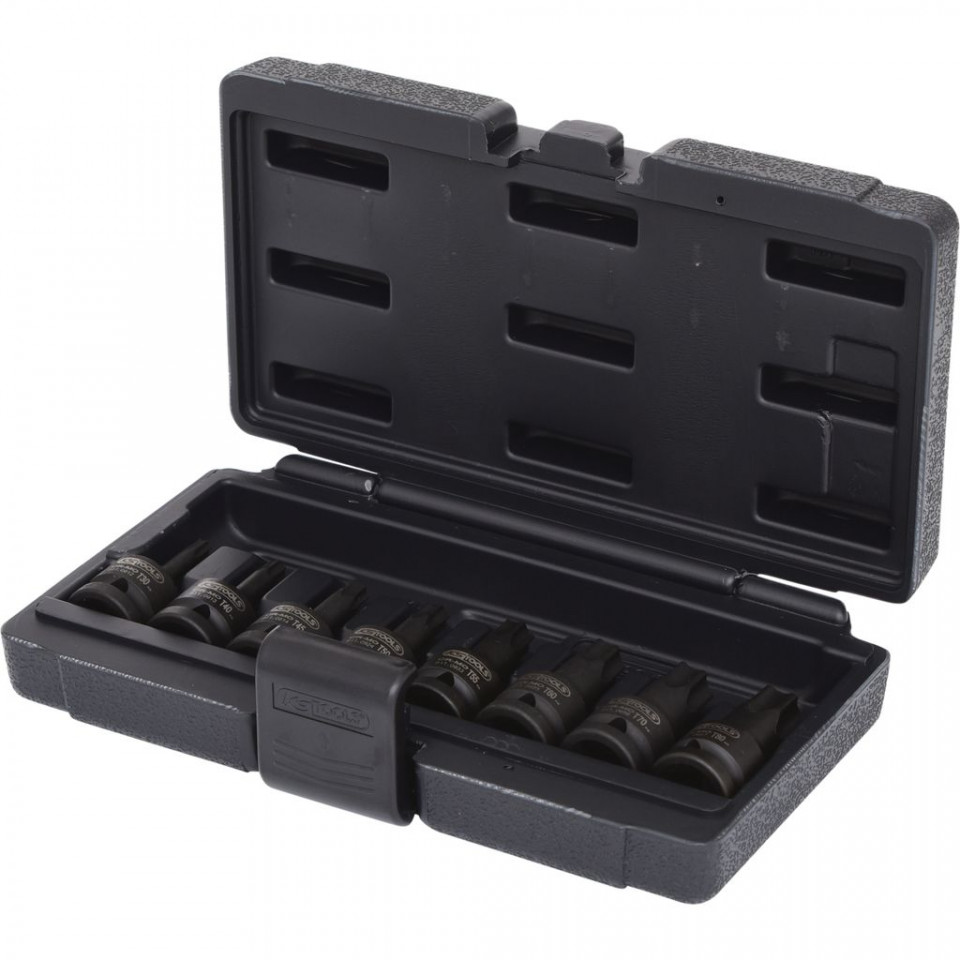 Set 8 mpiese capete impact profil torx, KS TOOLS, 1/2", T30-T80