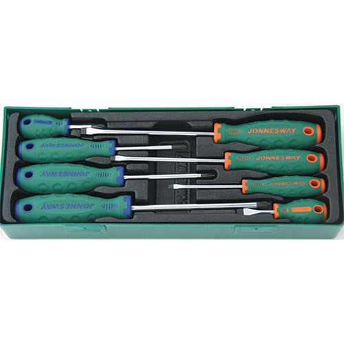 Set 8 piese Jonnesway surubelnita plata si cruce PH1-PH3, 4-150 - cutie plastic