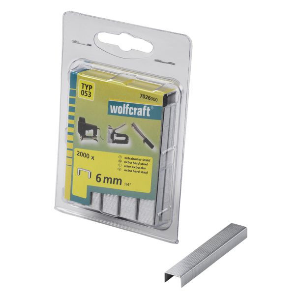 Set capse plate Wolfcraft 7026000, tip 053, 6 mm, 2000 buc