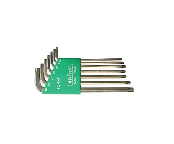 Set de 7 chei locas cu profil TX si cap gaura in suport de plastic, EKLIND DIM TX10-TX40