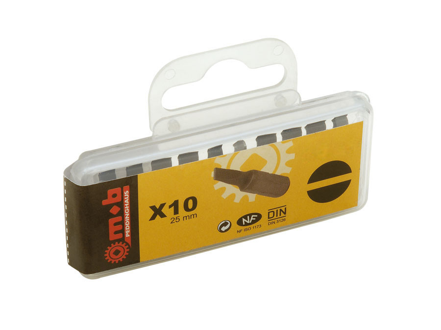 Set MOB 10 bituri pentru locas cu crestatura 1/4” - 1,2×6,5 mm